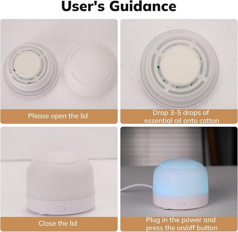 ناشر الزيوت العطرية، ناشر الروائح العلاجية مع ضوء LED ملون in Kuwait