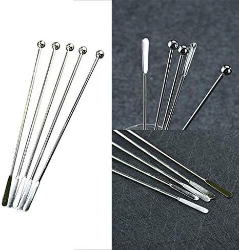 20 pcs Stainless Steel Coffee Beverage Stir Sticks Cocktail Stirrers Drink Swizzle Stick 7.4" Swizzle Stick Picks Tools in Saudi Arabia
