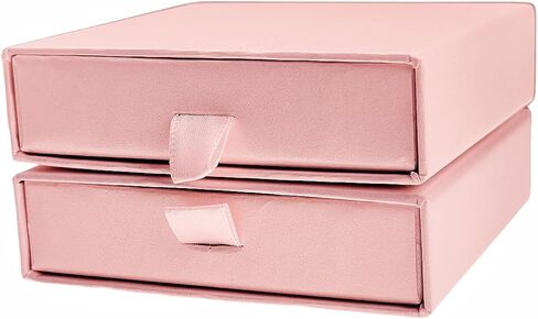 Ivosmart 2 Pack Jewelry Gift Boxes 3.5 x 3.5 x 1 Inch Cardboard Jewelry Boxes, Small Gift Boxes for Jewelry Earrings Necklaces Handmade Bangles Bracelets, Gift for Women and Girls (Beige) in Saudi Arabia
