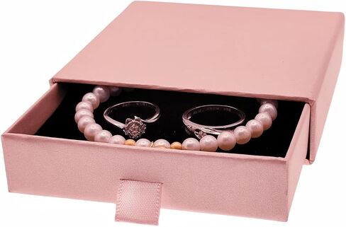 Ivosmart 2 Pack Jewelry Gift Boxes 3.5 x 3.5 x 1 Inch Cardboard Jewelry Boxes, Small Gift Boxes for Jewelry Earrings Necklaces Handmade Bangles Bracelets, Gift for Women and Girls (Beige) in Saudi Arabia