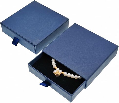 Ivosmart 2 Pack Jewelry Gift Boxes 3.5 x 3.5 x 1 Inch Cardboard Jewelry Boxes, Small Gift Boxes for Jewelry Earrings Necklaces Handmade Bangles Bracelets, Gift for Women and Girls (Beige) in Saudi Arabia