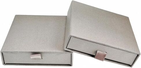 Ivosmart 2 Pack Jewelry Gift Boxes 3.5 x 3.5 x 1 Inch Cardboard Jewelry Boxes, Small Gift Boxes for Jewelry Earrings Necklaces Handmade Bangles Bracelets, Gift for Women and Girls (Beige) in Saudi Arabia