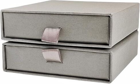 Ivosmart 2 Pack Jewelry Gift Boxes 3.5 x 3.5 x 1 Inch Cardboard Jewelry Boxes, Small Gift Boxes for Jewelry Earrings Necklaces Handmade Bangles Bracelets, Gift for Women and Girls (Beige) in Saudi Arabia