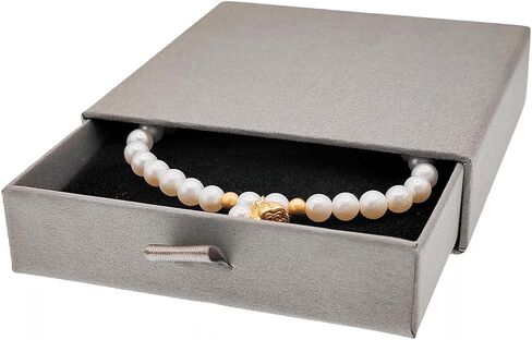 Ivosmart 2 Pack Jewelry Gift Boxes 3.5 x 3.5 x 1 Inch Cardboard Jewelry Boxes, Small Gift Boxes for Jewelry Earrings Necklaces Handmade Bangles Bracelets, Gift for Women and Girls (Beige) in Saudi Arabia