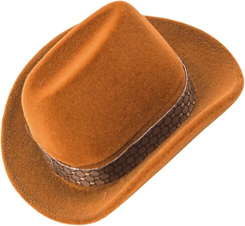 Amosfun 2pcs Cowboy Hat Ring Box Decor The Gift Jewlery Gifts Mini Wedding Favors Western Hat Ring Holder for Wedding Ceremony Ring Case Jewelry Holder Earring Box Flannel Travel in Saudi Arabia