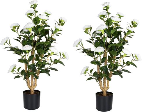 Romantic Season 4FT Faux Fiddle Leaf Fig Artificial Tree, Green Silk Leaves, Durable Cement Base in Saudi Arabia