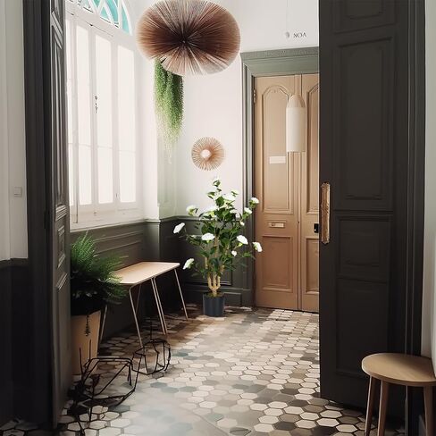 Romantic Season 4FT Faux Fiddle Leaf Fig Artificial Tree, Green Silk Leaves, Durable Cement Base in Saudi Arabia