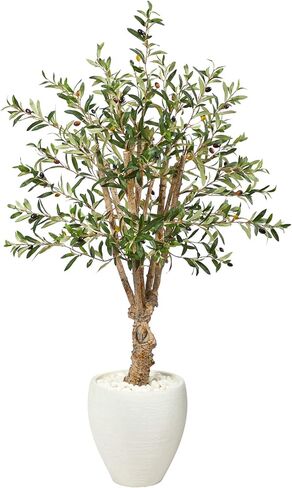 Nearly Natural 53in. Olive Artificial Tree in White Planter in Saudi Arabia