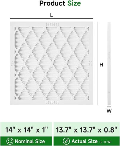 Future Way 20x20x1 Air Filters, 8-Pack with Reusable Frame, MERV 8, MPR 700 AC Furnace Filters, Space Saving & Cost-effective in Saudi Arabia