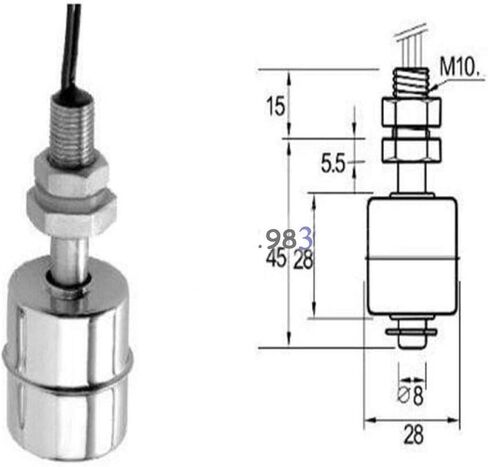 Mini Indicator Vertical Water Level Sensor Stainless Steel 45mm Float Switch in Saudi Arabia