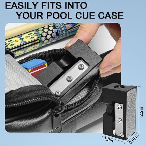 Pool Cue Tip Shaper 8 in 1 Aluminum Pool Cue Shaper, Essential Billiard Cue Maintenance, Repair,and Replacement Tool in Saudi Arabia