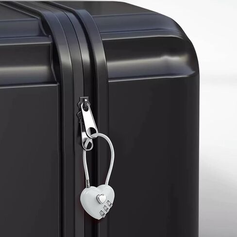 yaodhaod 2 حزمة قفل الجمع، 3 أرقام على شكل قلب قفل لخزانة الصالة الرياضية المدرسة، أقفال الأمتعة الكابل المعتمدة tsa، قفل الخزانة الرياضية، الأمتعة، السياج، حقيبة الظهر، هدية عيد الحب (أسود) in Kuwait