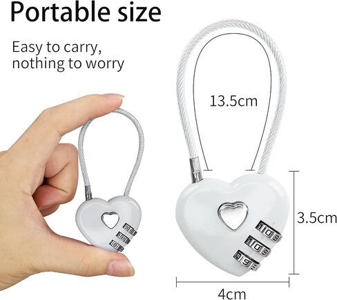 yaodhaod 2 حزمة قفل الجمع، 3 أرقام على شكل قلب قفل لخزانة الصالة الرياضية المدرسة، أقفال الأمتعة الكابل المعتمدة tsa، قفل الخزانة الرياضية، الأمتعة، السياج، حقيبة الظهر، هدية عيد الحب (أسود) in Kuwait