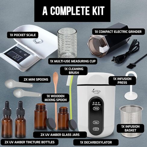 System. 4-in-1 Decarboxylator, Herbal Butter Infuser, Tincture Maker and Raw Herb Processing - Includes High Quality Accessories for Extraction. in Saudi Arabia