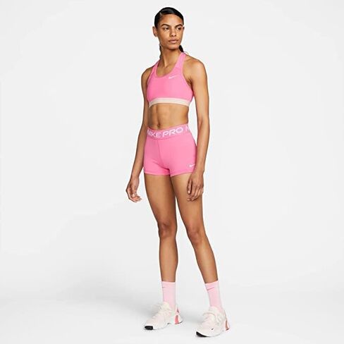 Nike Women's Medium Support Non Padded Sports Bra with Band (as1, Alpha, l, Regular, Regular, Pinksicle/Pink Oxford) in Saudi Arabia