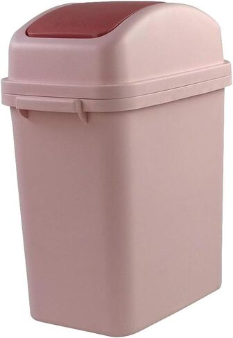 1.8 Gallon Plastic Trash Can with Lid, Small Swing Lid Garbage Bin in Saudi Arabia