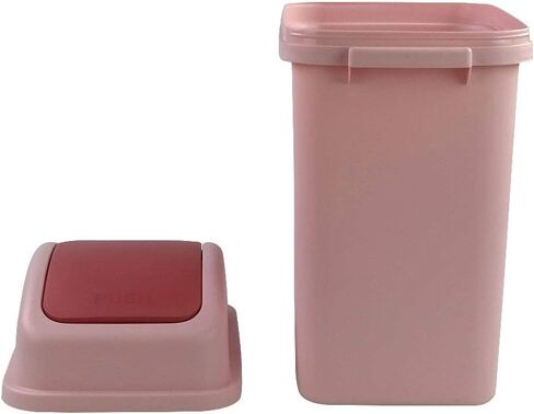 1.8 Gallon Plastic Trash Can with Lid, Small Swing Lid Garbage Bin in Saudi Arabia
