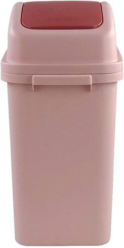 1.8 Gallon Plastic Trash Can with Lid, Small Swing Lid Garbage Bin in Saudi Arabia