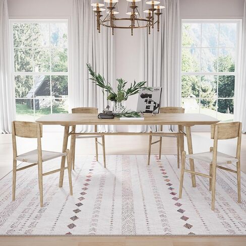 Washable Runner Rug 2x6 Hallway Rugs Non-Slip, Soft Geometric Farmhouse Low Pile Carpet for Kitchen Bathroom Living Room Bedroom Home Decor Black in Saudi Arabia