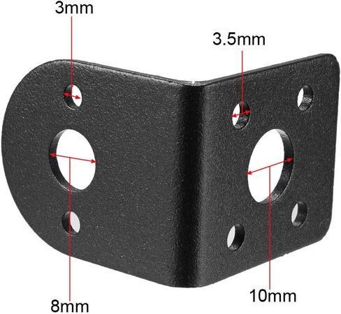 uxcell 2PCS L-shape Mounting Bracket Gear Reduction Motor Holder for 25mm Gear Motor in Saudi Arabia