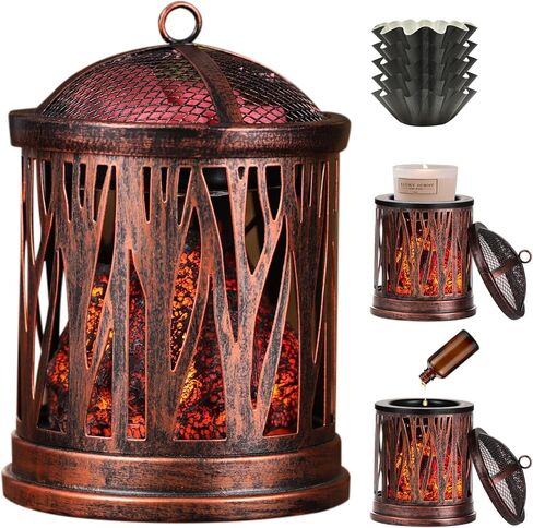 Wax Melt Warmer,Wax Warmer for Scented Wax, Fire Pit Wax Warmer,Wax Burner,Plug in Wax Warmer,Candle Warmer Wax Melts,Fragrance Warmer for Home Office Spa Gift & Decor in Saudi Arabia