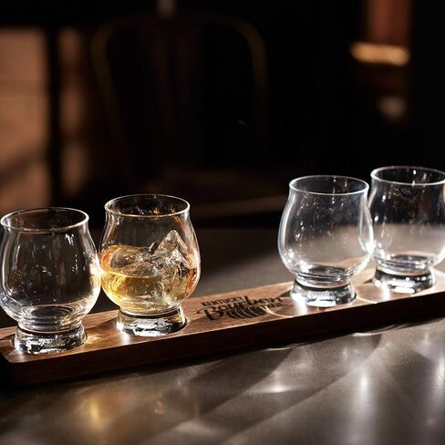 مجموعة أكواب Libbey Signature Kentucky Bourbon Trail Whisky مكونة من 4 قطع، آمنة للاستخدام في غسالة الأطباق، نظارات تذوق بوربون عالية الجودة في المطاعم in Saudi Arabia