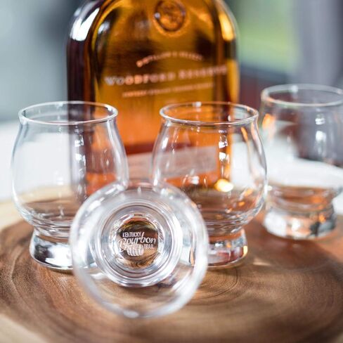 مجموعة أكواب Libbey Signature Kentucky Bourbon Trail Whisky مكونة من 4 قطع، آمنة للاستخدام في غسالة الأطباق، نظارات تذوق بوربون عالية الجودة في المطاعم in Saudi Arabia