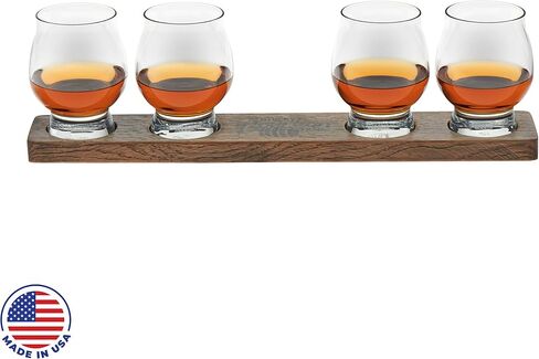 مجموعة أكواب Libbey Signature Kentucky Bourbon Trail Whisky مكونة من 4 قطع، آمنة للاستخدام في غسالة الأطباق، نظارات تذوق بوربون عالية الجودة في المطاعم in Saudi Arabia