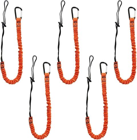 Tool Lanyard with Buckle Strap 5Pcs, 31.5 "-43.3" Extendable Length Tool Tether Lanyard with Carabiner and Adjustable Loop End, Scaffolding Roofing Fall Protection Tool Belts Accessories in Kuwait