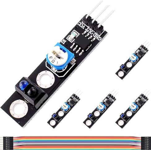 5 قطع وحدات استشعار التتبع KY-033 Line Follower TCRT5000 1-قناة مستشعر كشف الأشعة تحت الحمراء وحدة تجنب العوائق حساسية قابلة للتعديل، لاردوينو in Saudi Arabia