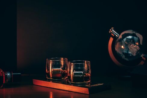 Whiskey Stones Gift Set by Original Malted Grain, Set of 2 Extra Large Stainless Steel Whiskey Cubes, Food Grade Stainless Steel, Drink Chillers, Chilling Stones, Whiskey Rocks, Reusable Ice Cubes in Saudi Arabia