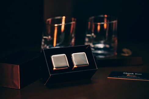 Whiskey Stones Gift Set by Original Malted Grain, Set of 2 Extra Large Stainless Steel Whiskey Cubes, Food Grade Stainless Steel, Drink Chillers, Chilling Stones, Whiskey Rocks, Reusable Ice Cubes in Saudi Arabia