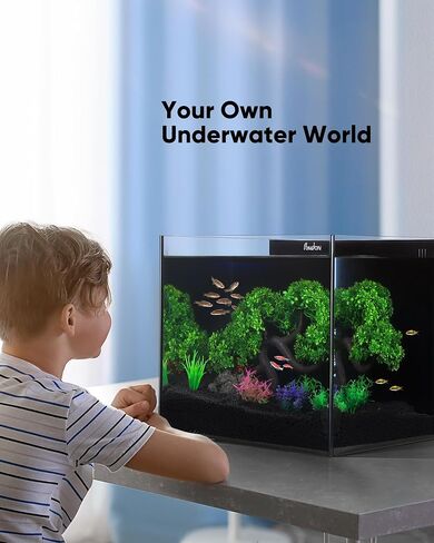 PONDON 10PCS Fish Tank Decorations, Green Aquarium Plants Decor for Hideout, Large Plastic Plants Decor Accessories in Saudi Arabia