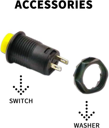 30 قطعة 12 مللي متر الأصفر لحظة صغيرة مفتاح بـزر دفع زر مستدير التبديل الذاتي قفل الإغلاق التبديل التيار المتناوب 250 فولت/1.5A 125 فولت/3A in Kuwait