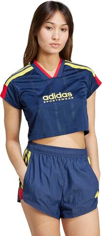 adidas Women's Tiro Nations Pack Crop Jersey, Collegiate Navy/Better Scarlet/Impact Yellow, Medium in Saudi Arabia