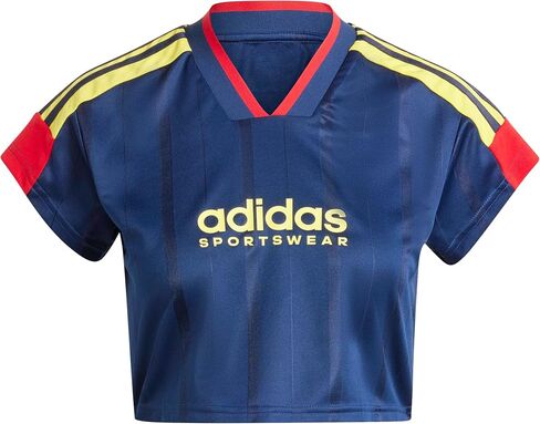 adidas Women's Tiro Nations Pack Crop Jersey, Collegiate Navy/Better Scarlet/Impact Yellow, Medium in Saudi Arabia