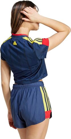 adidas Women's Tiro Nations Pack Crop Jersey, Collegiate Navy/Better Scarlet/Impact Yellow, Medium in Saudi Arabia