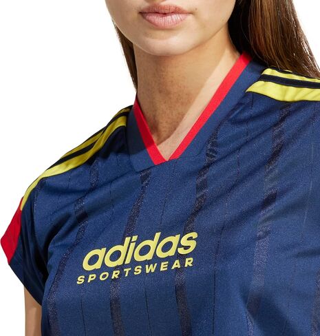 adidas Women's Tiro Nations Pack Crop Jersey, Collegiate Navy/Better Scarlet/Impact Yellow, Medium in Saudi Arabia