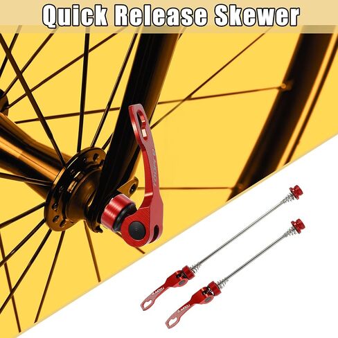 X AUTOHAUX 1 Pair Front Rear Bicycle Quick Release Axles Skewers Lever Aluminum Alloy 145mm 185mm for MTB Bike in Saudi Arabia