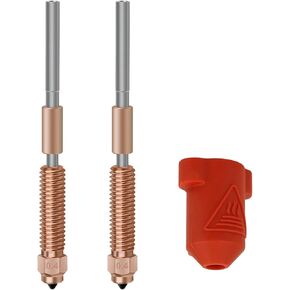 2PCS 0.4mm K1C nozzle,Unicorn Quick-Swap Nozzle with Titanium Alloy Heat Break, Copper Alloy and Hardened Steel Nozzle for K1C/Ender3 V3/K1max with 1PC silicone sock in Kuwait