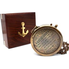“ to My Son " Camping Compass-Engraved Compass-Graduation Day Gifts for Son-Son Birthday Gifts-Love Mom-Love Dad-Confirmation Gifts for Son-Gift for Teen Boys/Teenagers-Gift for Students.