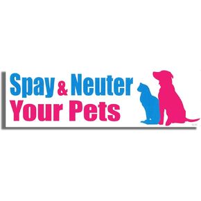 Spay and Neuter Your Pets - Bumper Sticker - 3 x 10 inches - Professionally Made in The USA - Vinyl Decal