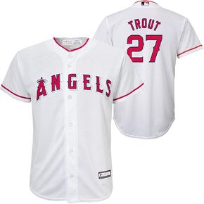 Outerstuff Mike Trout Los Angeles Angels MLB Kids 4-7 White Home Player Jersey