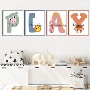 Framed Words of Affirmation Kids Wall Art, Positive Affirmations Kids Wall Decor, Colorful Quotes Print Daily Affirmations for Kids Room Playroom Classroom Wall Decor(8x10inch, Set of 6, Framed)