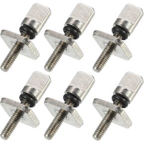 X AUTOHAUX 6pcs No Tool Fin Screws Stainless Steel Fin Screws Universal for SUP Silver Tone