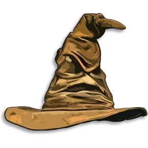 Wizard School Hat Sticker Decal Notebook Car Laptop 5.5"x4.5" (Color)