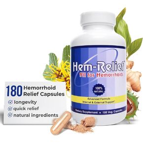 Western Herbal & Nutrition 911: Natural Hemorrhoid Pills, Eases Itching, Burning & Discomfort, Effective Hemorrhoid Treatment and Capsules, Hemorrhoid Shrinking Treatment 90 Veg Cap in Saudi Arabia