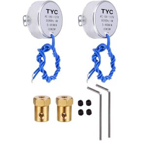 Synchronous Synchron Motor Tumbler Motors with 7mm Flexible Coupling Connector,50/60Hz AC100~127V 4W CCW/CW for Crafting,Cup Turner,Cuptisserie… (5-6RPM)