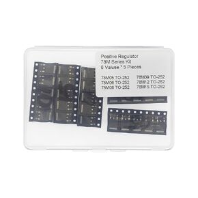 6 Values * 5 Pieces 78M Series TO-252 500mA Three Terminal Positive Regulator Kit 78M05 78M06 78M08 78M09 78M12 78M15