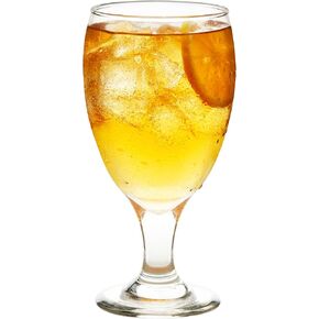 Libbey Classic Clear Glass Goblets Set of 12, Dishwasher Safe Drinking Goblets for Iced Tea, Sangria, and More, Ideal Goblet Glassware for Parties